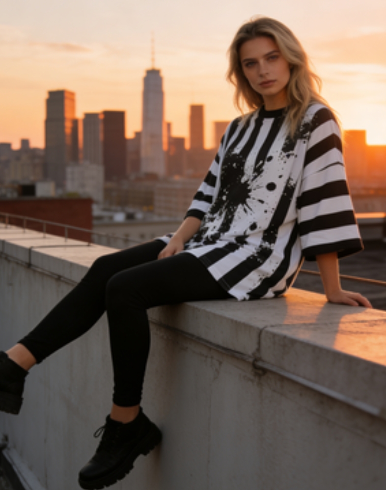 ARTY SPLATTER TEE | Casual Statement Piece