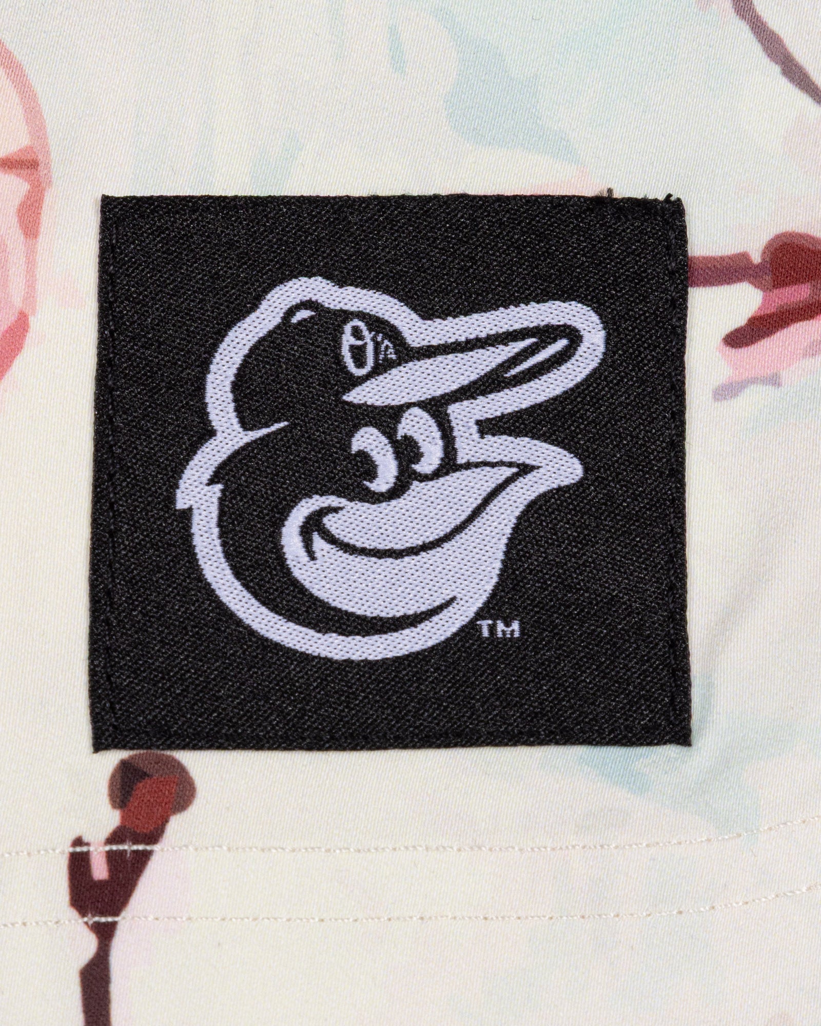 Cherry Blossom Baseball Diamond Lux Satin Youth Shorts - Baltimore Orioles