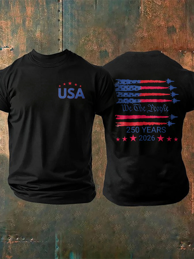 Men'S Round Neck Printed T-Shirt