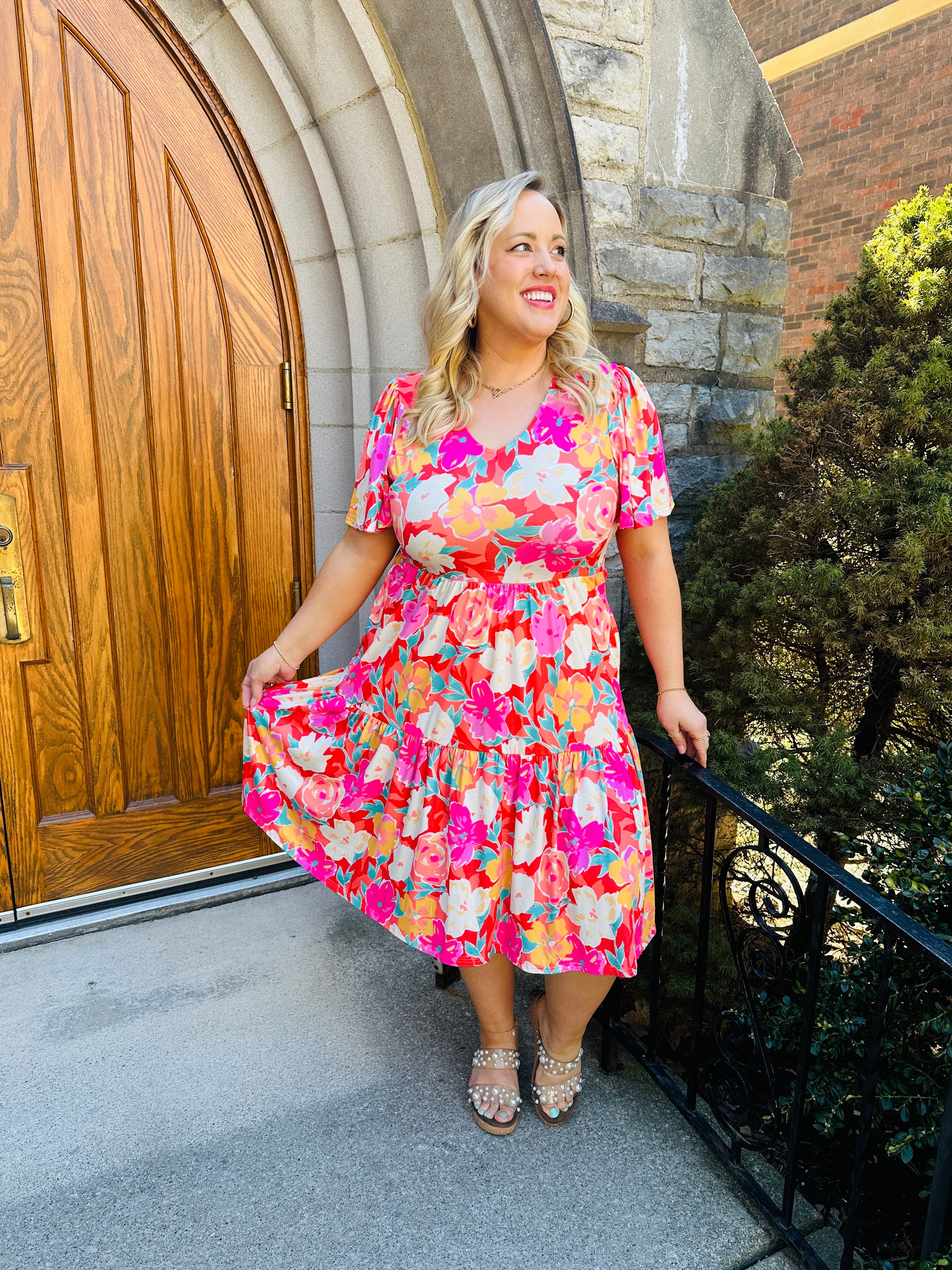 Command The Room Dress In Coral