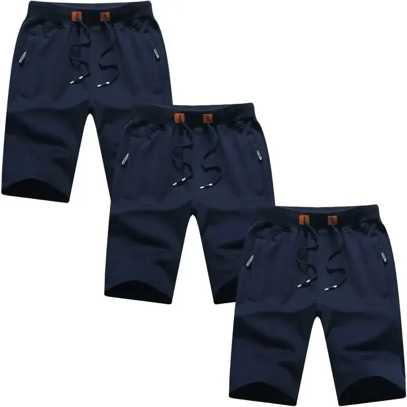 9PACK-Men'S Summer Casual Shorts With Zipper Pockets