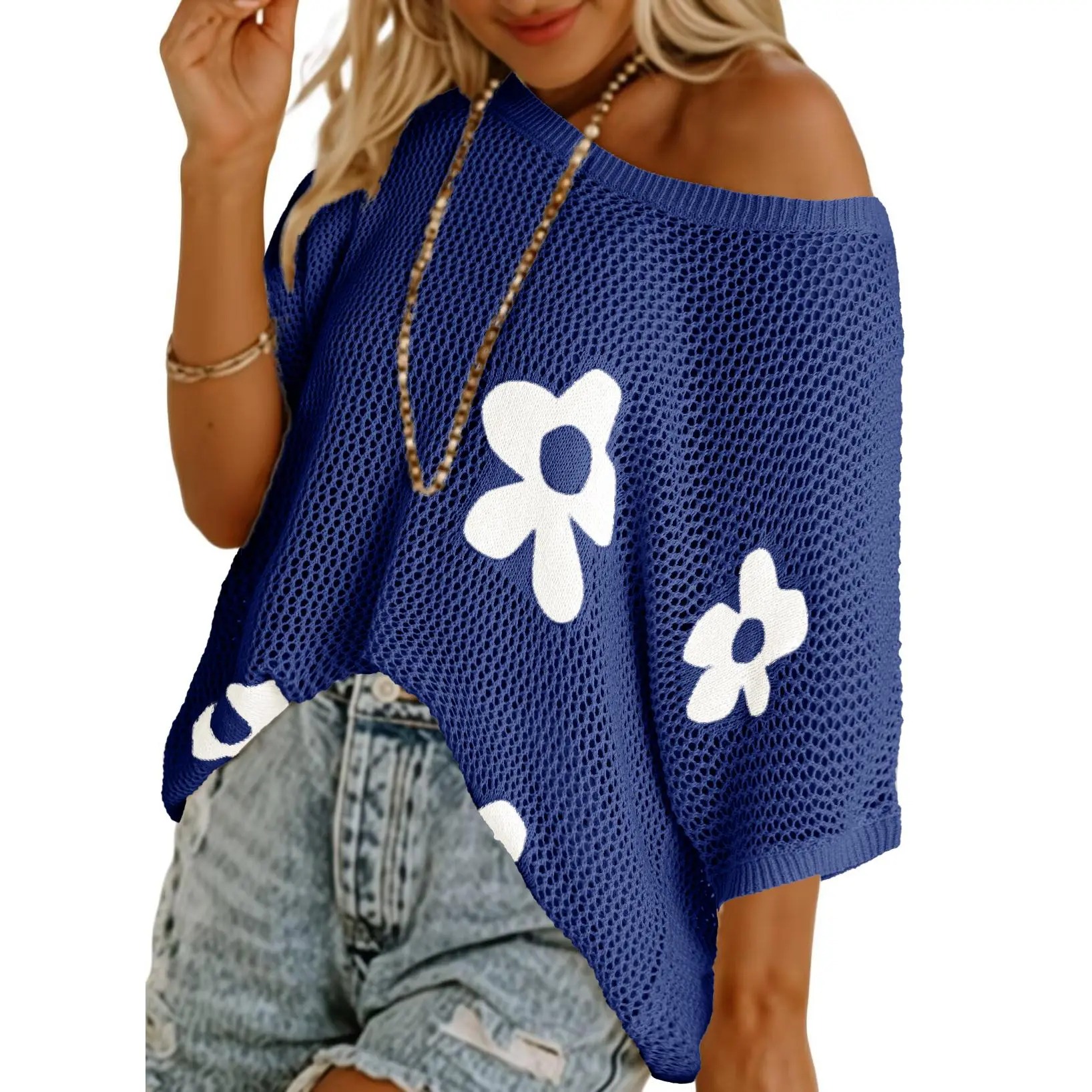 Women’s Lightweight Crochet Knit Summer Top