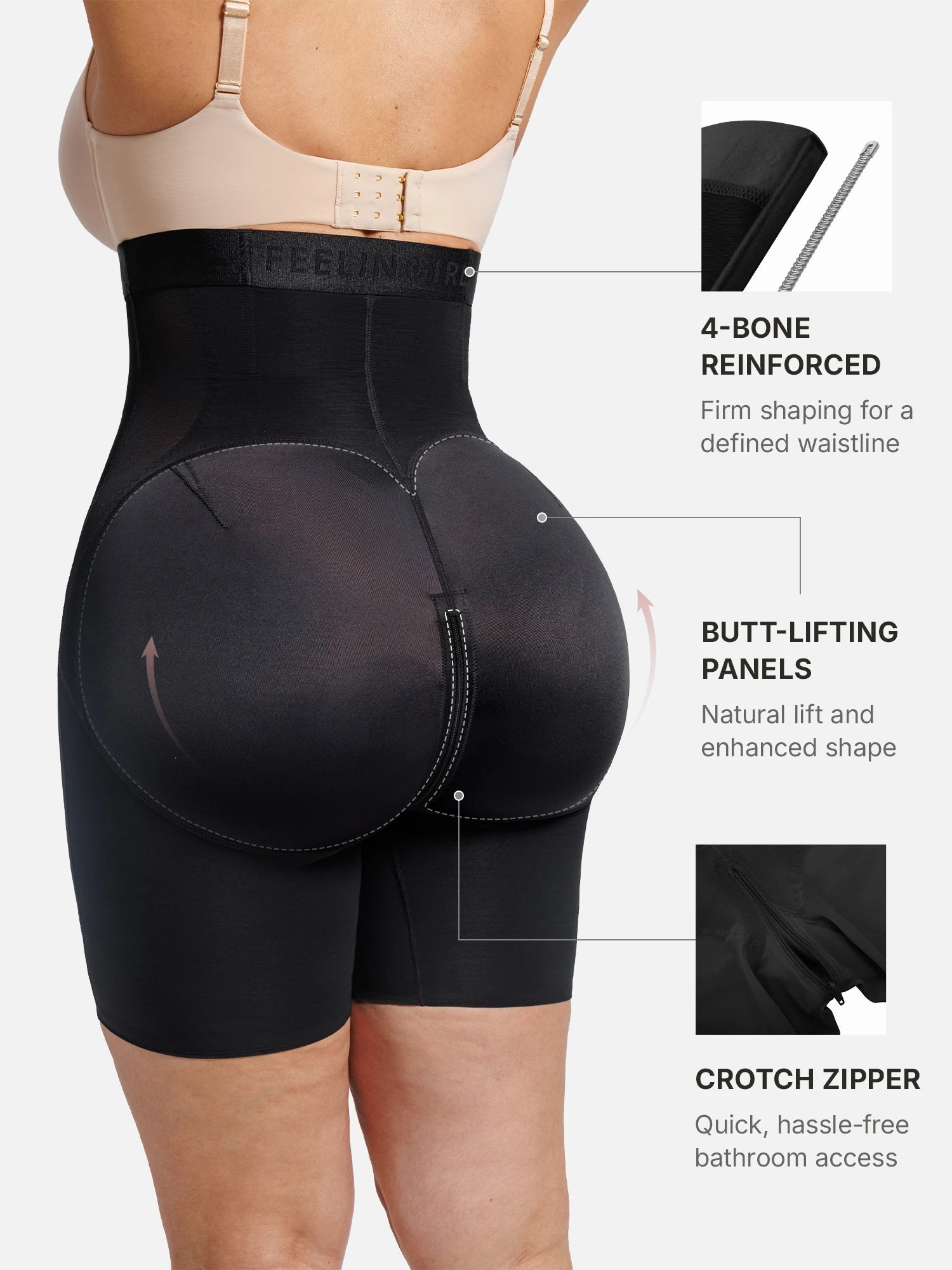 Feelingirl FeelXpert™ Tummy Control Butt Lift Shaper Shorts