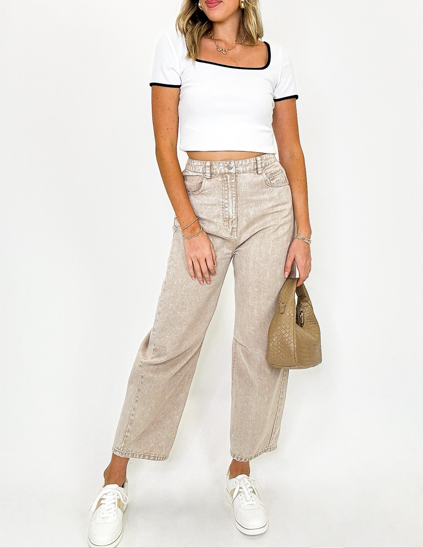 Studio Knit High Waist Solid Pants