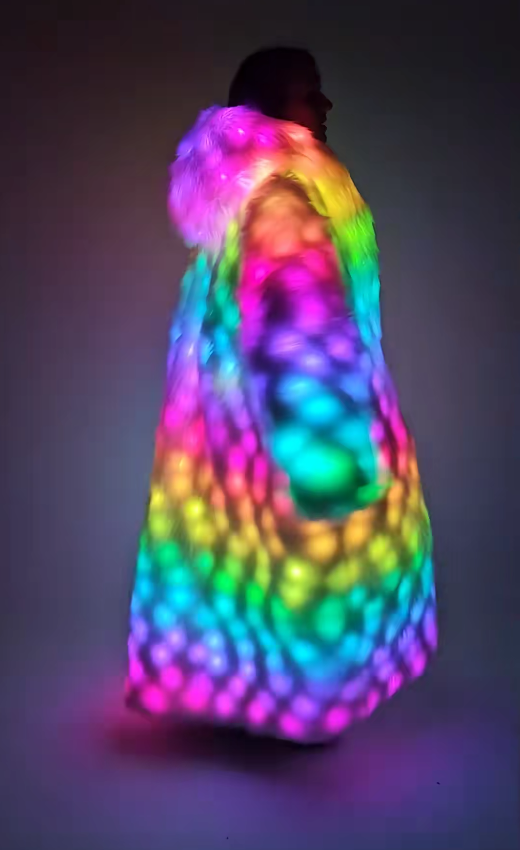 Snow Angel Glow: The Weighted Coat That Lights Up the Night