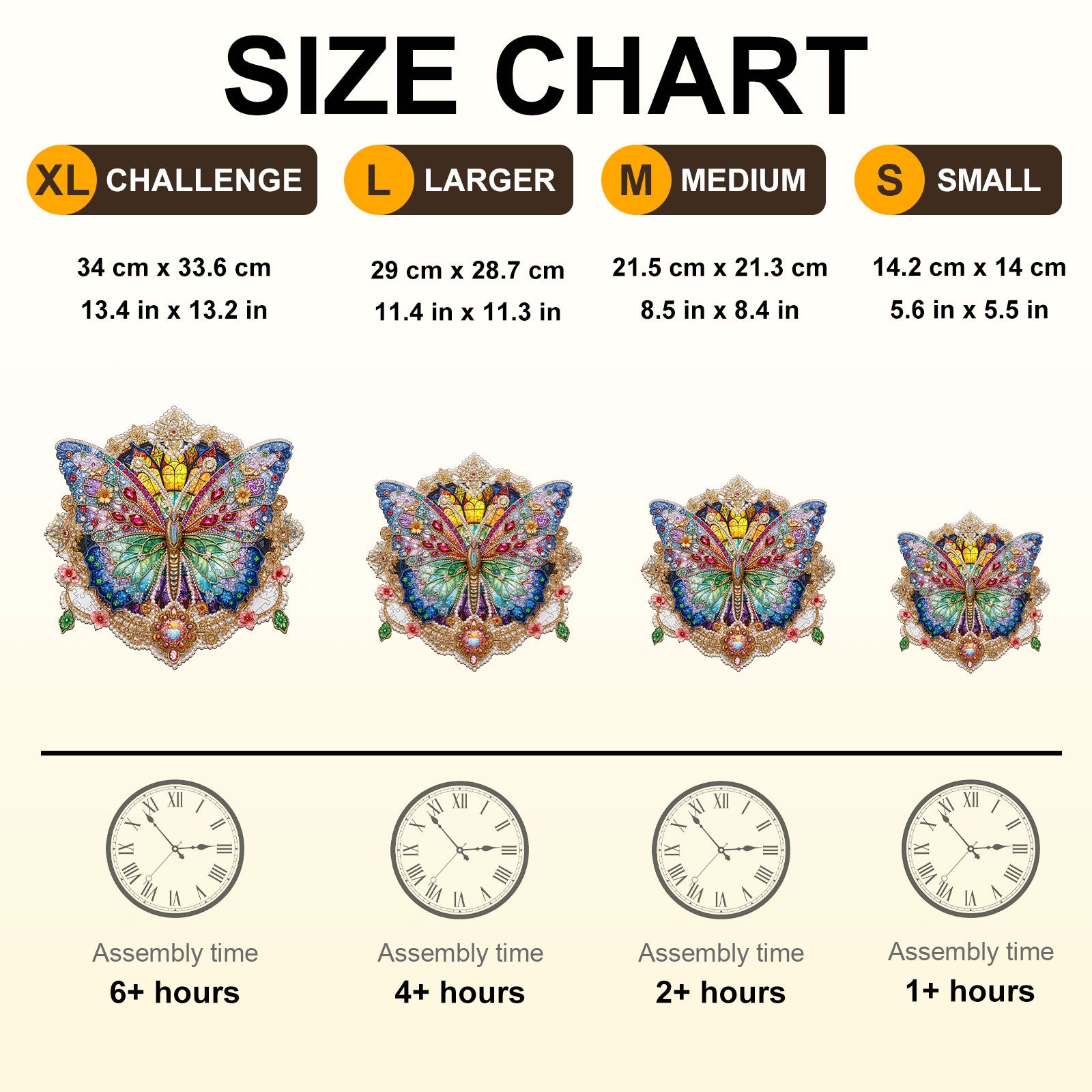 Gem Butterfly Wooden Jigsaw Puzzle