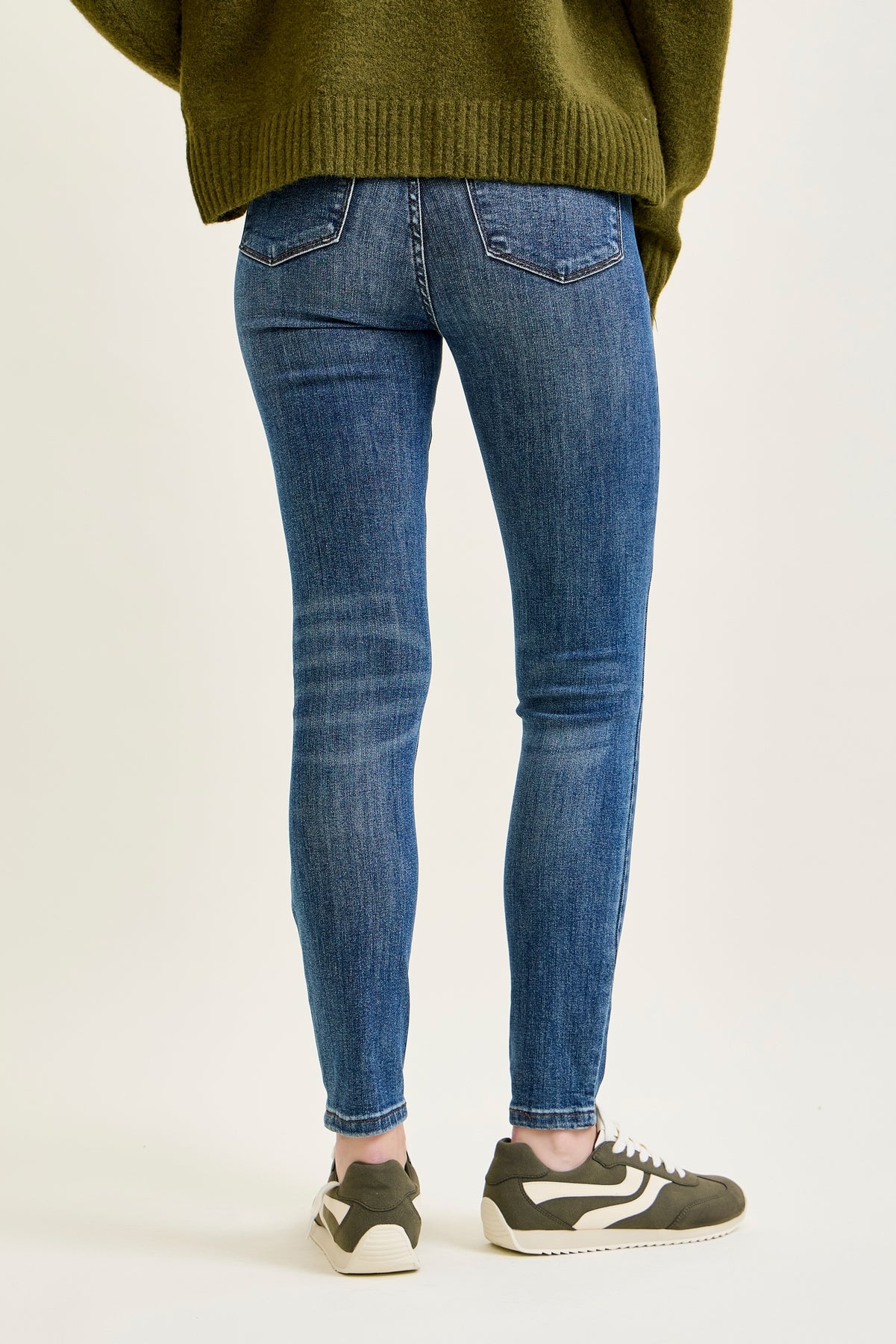 Freya Mid Rise Tummy Control Distressed Skinny