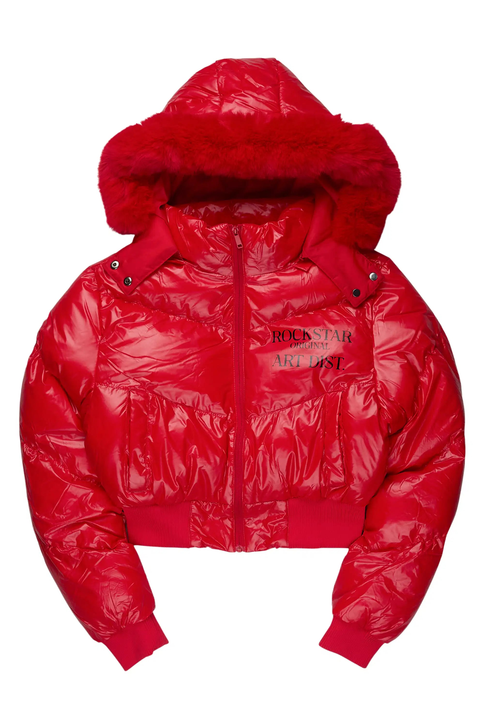 Destina Red Puffer Jacket