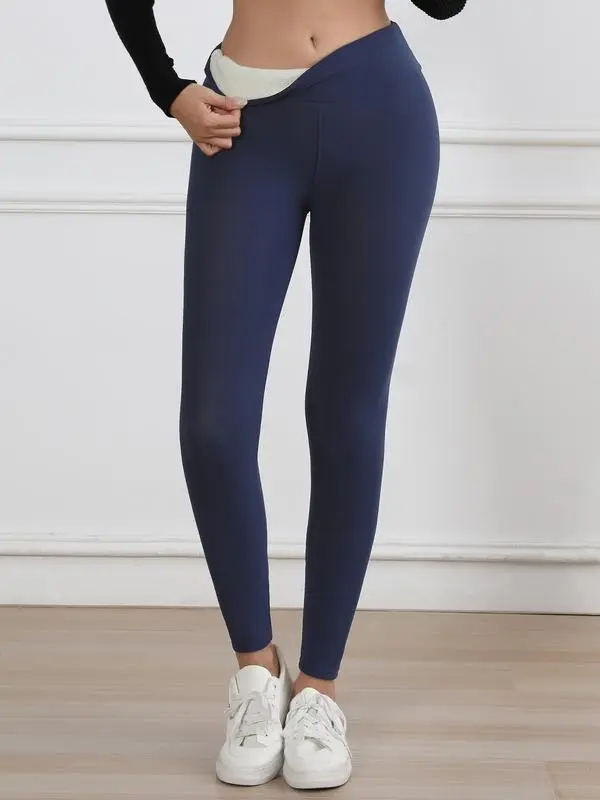 Winter Warm Fleece Lined Leggings High Waist Women's Casual Riding Workout Wear for Yoga