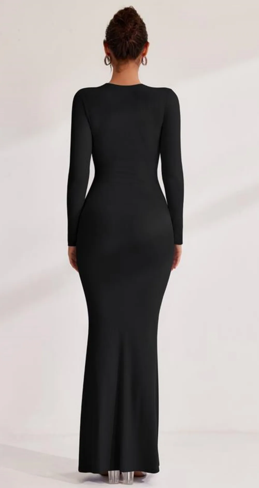 Women's Sexy Round Neck Mermaid Hem Long Home Dress