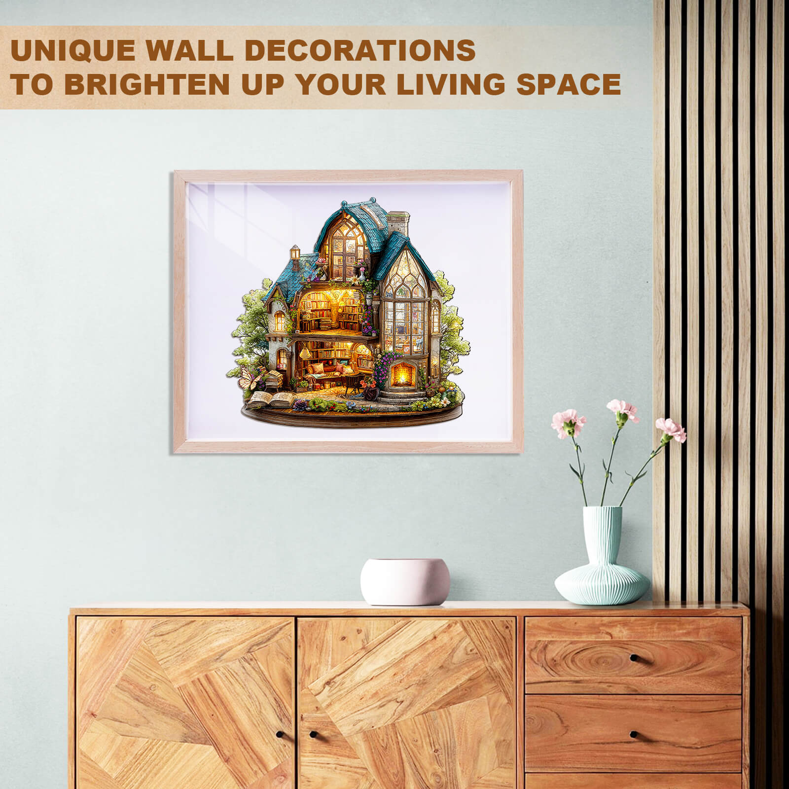 Fireside Library Wooden Jigsaw Puzzle