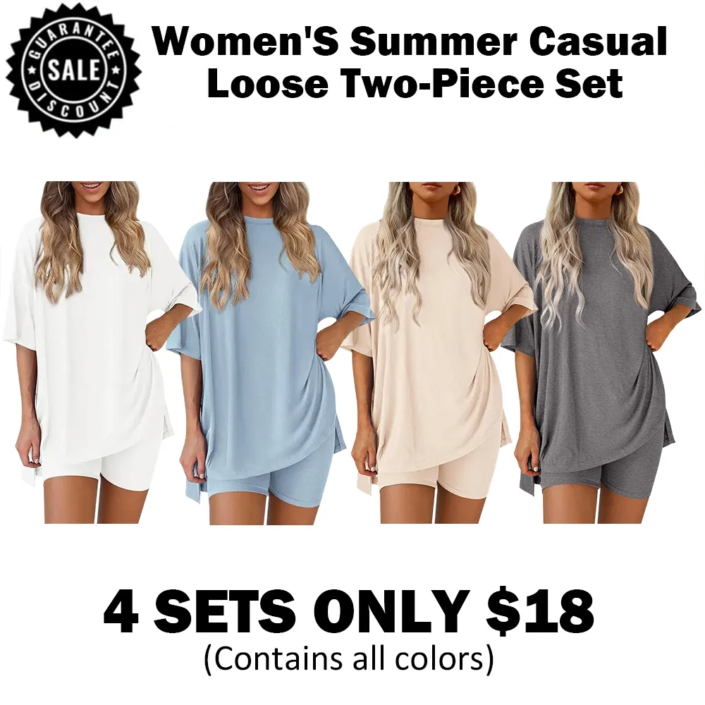 🔥Women's Casual Loose Two-Piece Set (With pocket)🔥8-Pack - All Colors Included, Only $24