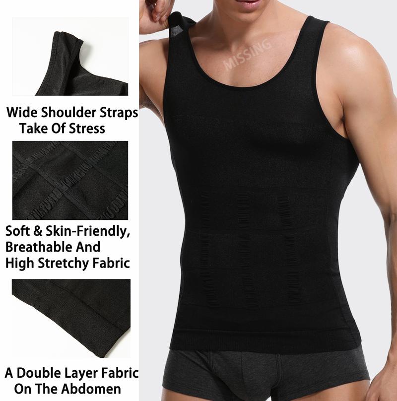 Men Body Shaper Compression Vest,Men Abdomen Sleeveless Running Workout Fitness GYM Tank Tops Shirts