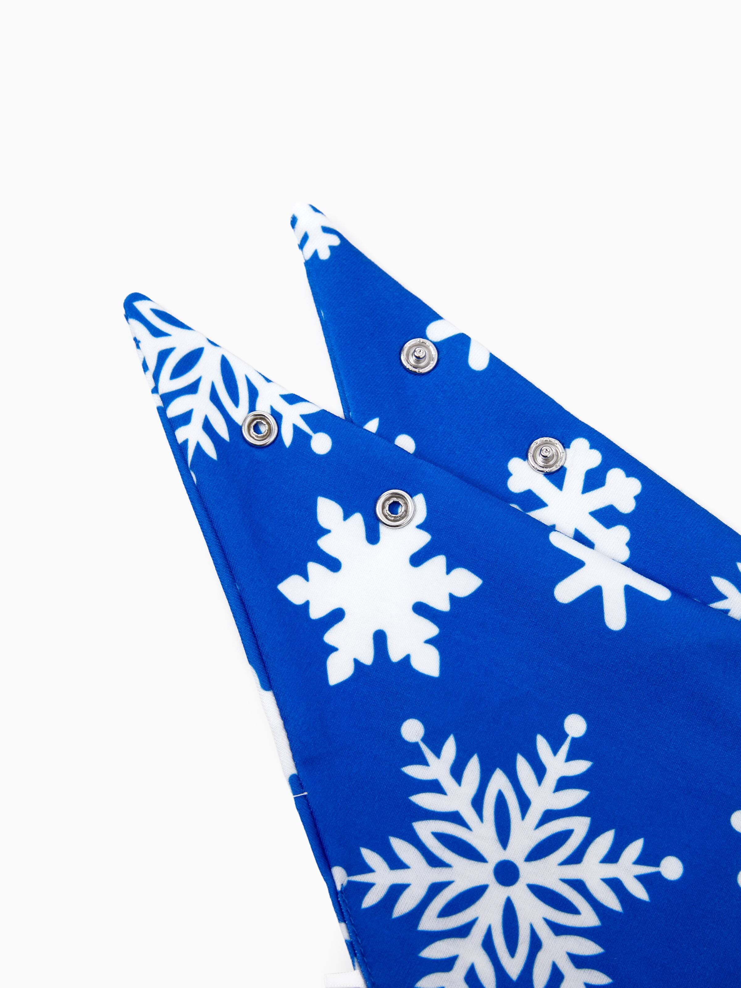 Christmas Matching Family Pajamas Set Snowflake Print Blue PJS with Christmas Socks Blue