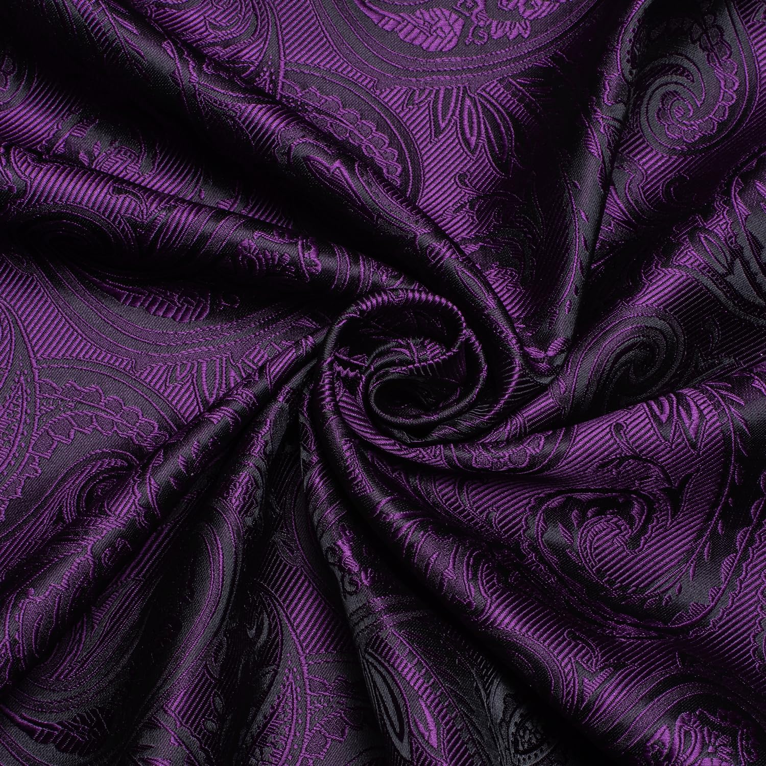 Men's Paisley Dress Shirt Long Sleeve Wrinkle Free Button Down Cowboy Shirts - Dark Purple&paisley