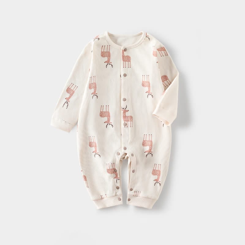 Baby Deer Soft Beige Romper