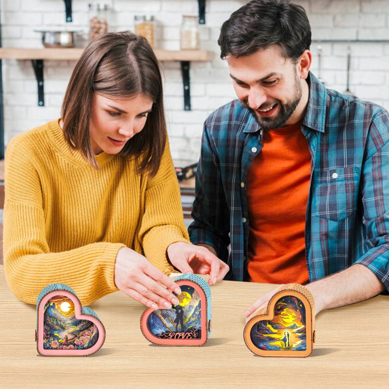 Lover in the Stars Kit - 3D Wooden Puzzle Night Light