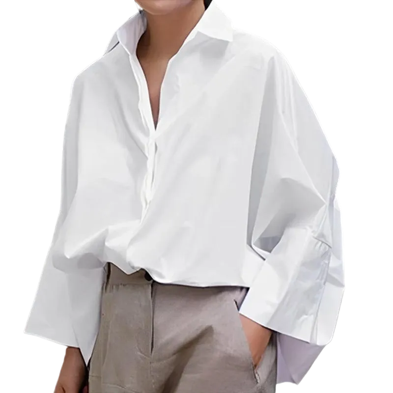 Women's Lapel Shirt And Crepe Trouser