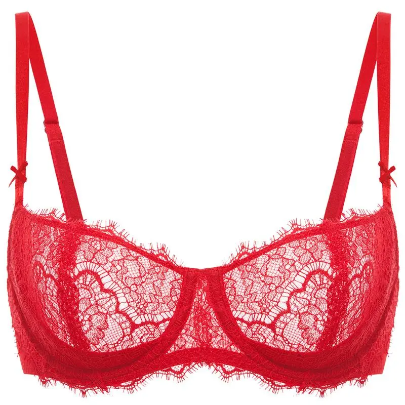 Women's Plus Size Lace Push-Up Balconette Bra