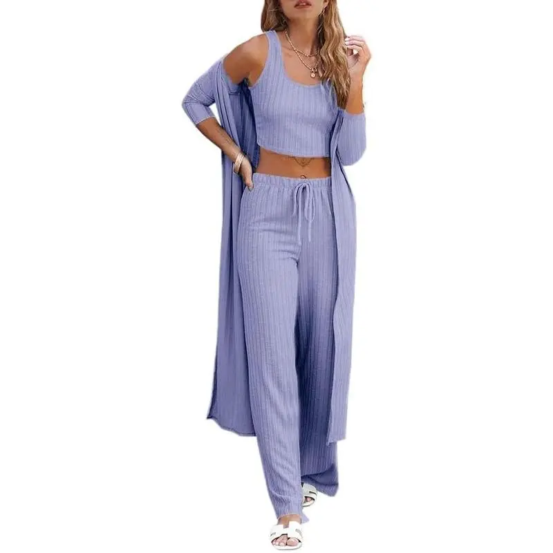 Women’s 3-Piece Loungewear Set with Cardigan