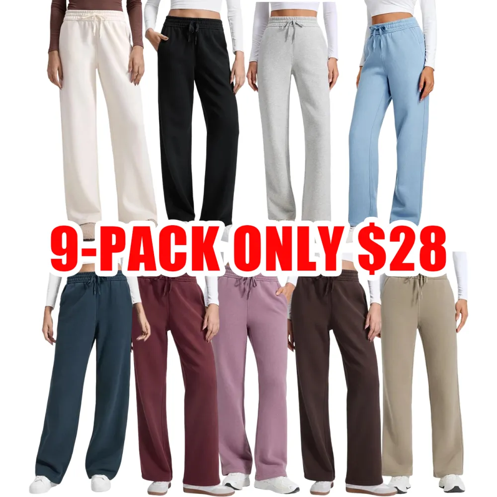 Women’s Cotton Fleece Lined Straight Leg Sweatpants