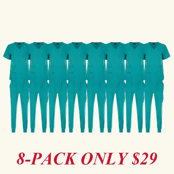 Women's elastic solid color V-neck nursing suit