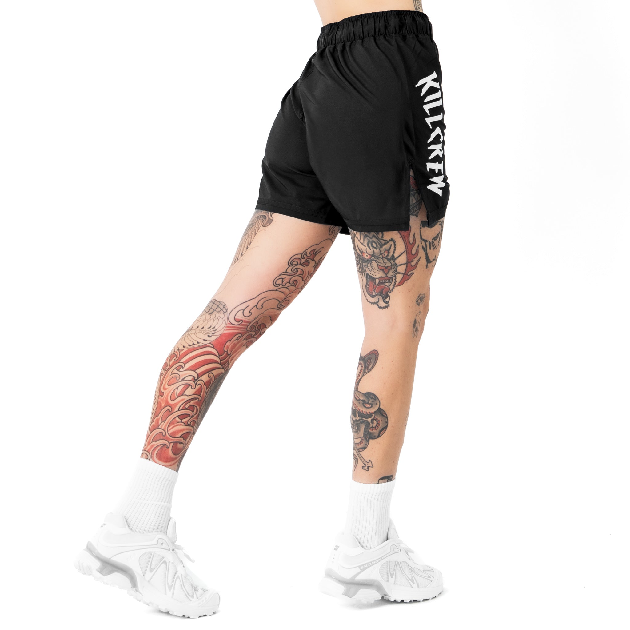 BSEM FIGHT SHORTS (THAI CUT) - BLACK