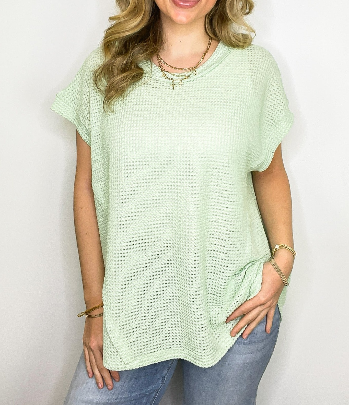 Free Flow Raw Edge Knit Top