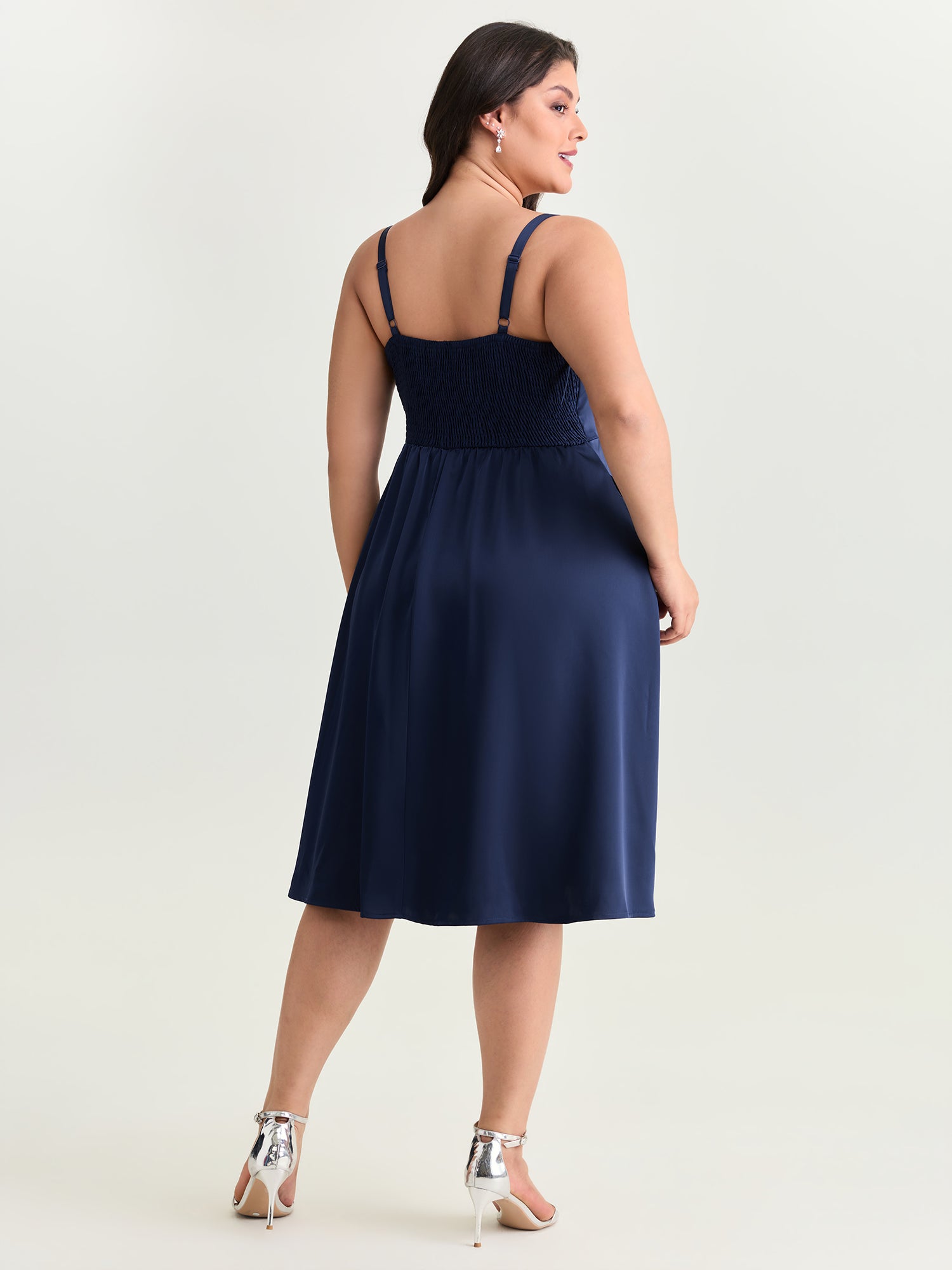 Lace Supportive Bra Fit And Flare Midi Dress