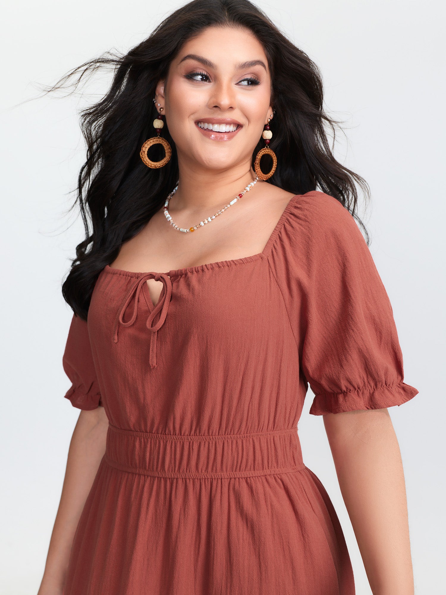 Pure Cotton Contrast Lace Tiered Maxi Dress