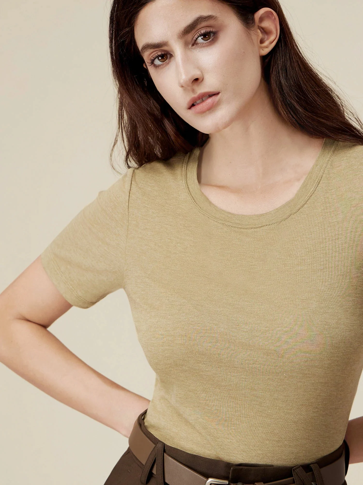 Acetate Silk Classic Slim Fit T-Shirt