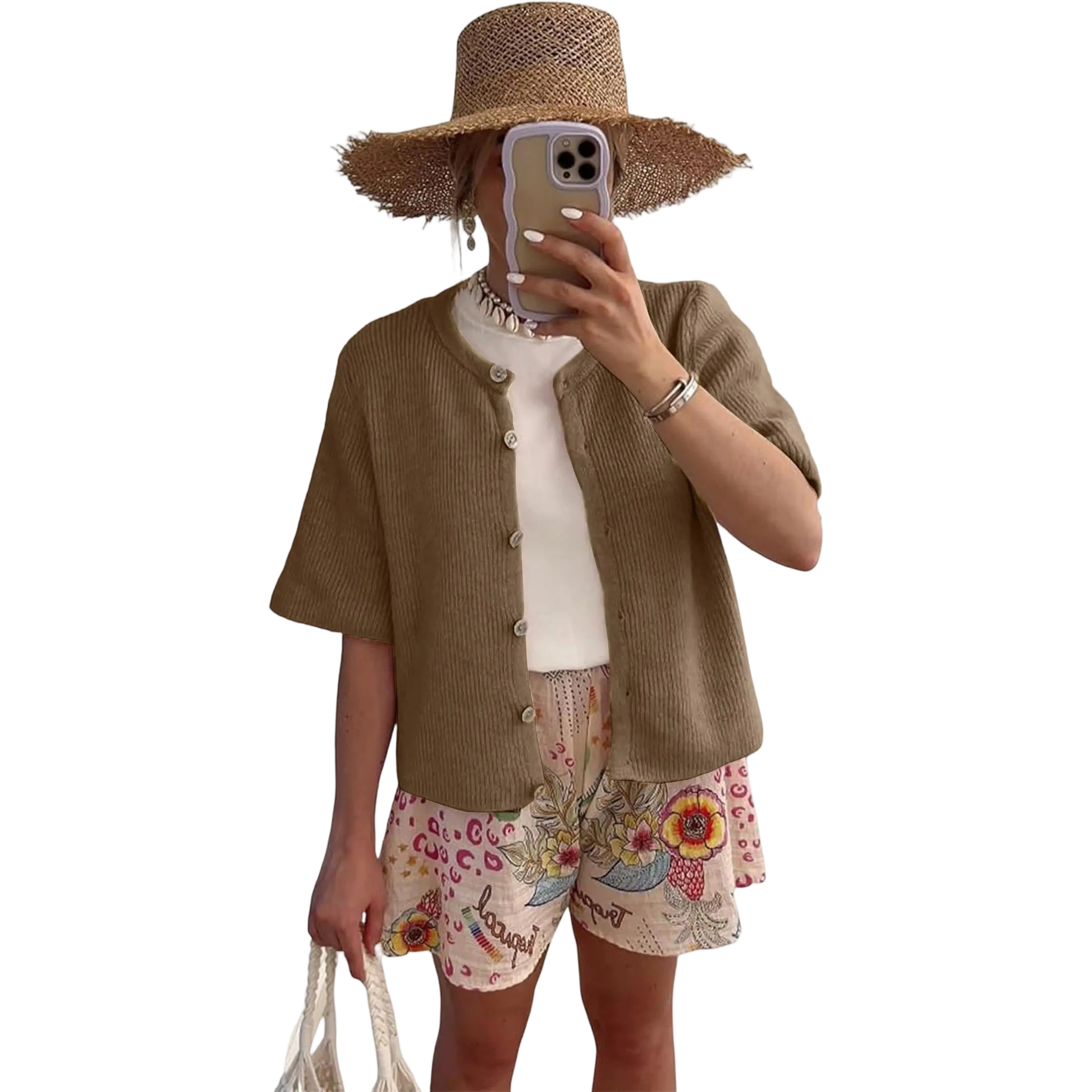 Women's Lightweight Ribbed Knit Cardigan