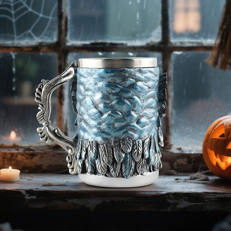 Scary Halloween Skull Beer Mug