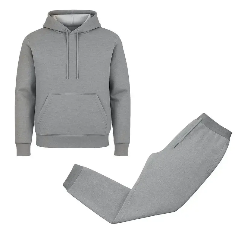 Men’s Fleece-Lined Pullover Hoodie & Jogger Sweatpants Set