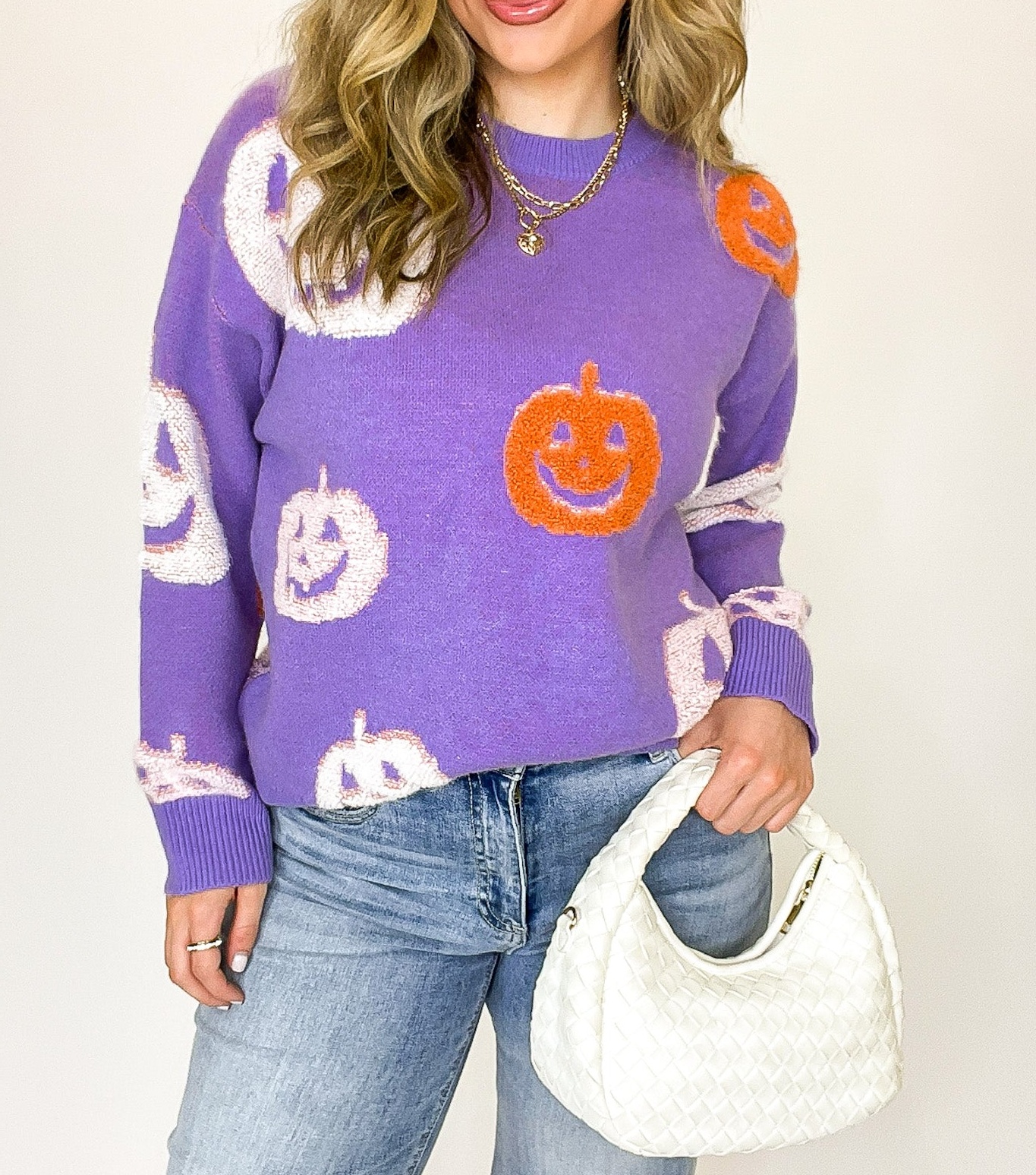 Fall Frosting Pumpkin Knit Sweater - FINAL SALE