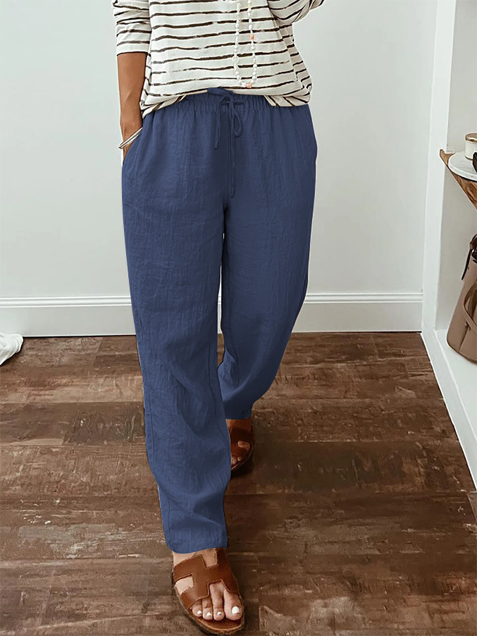 Women's Cotton And Linen Casual Pants