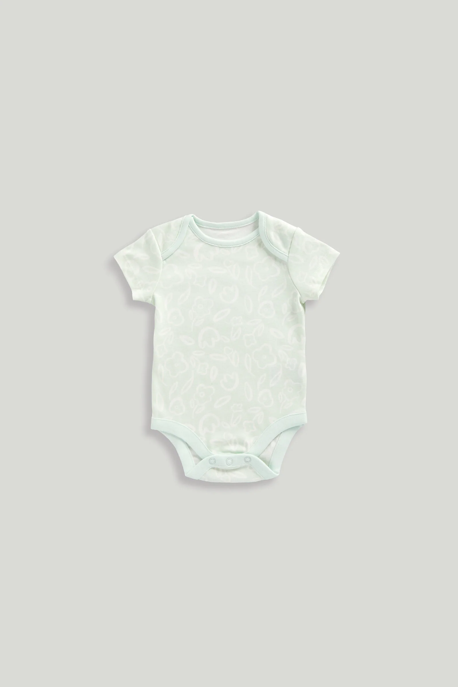 5 Pack Floral Short-Sleeved Bodysuits