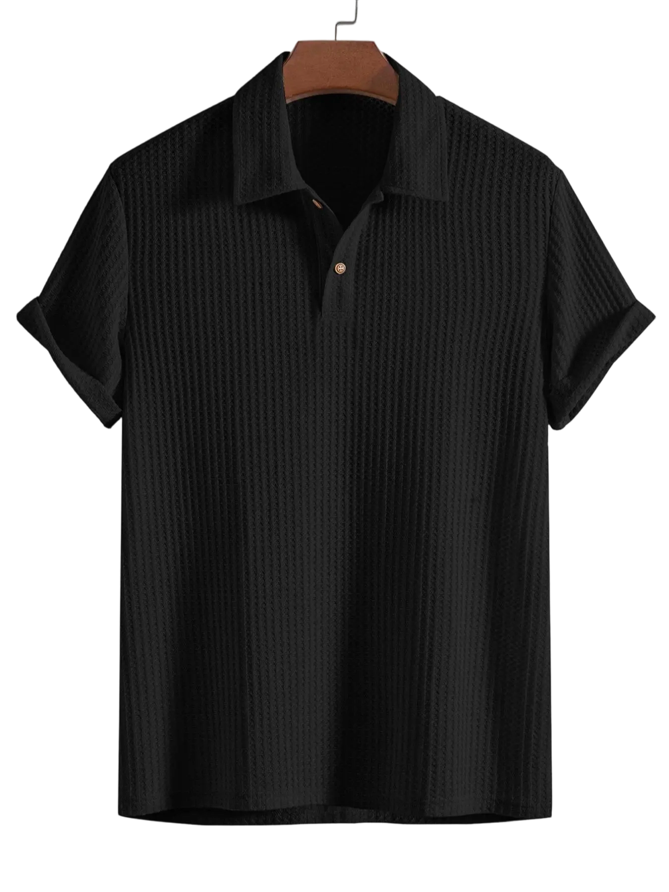 Men's Casual Jacquard Knit Polo Shirt – A Must-Have for Summer