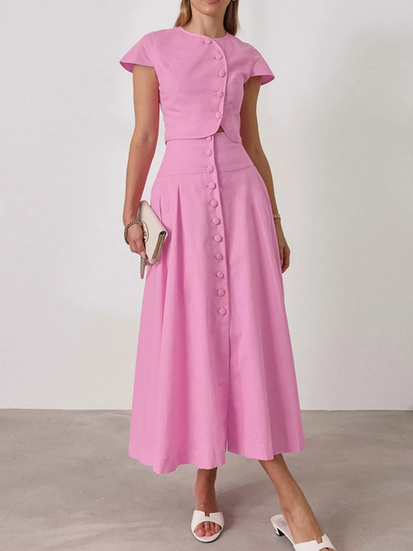 Short Sleeve Top and Skirt set