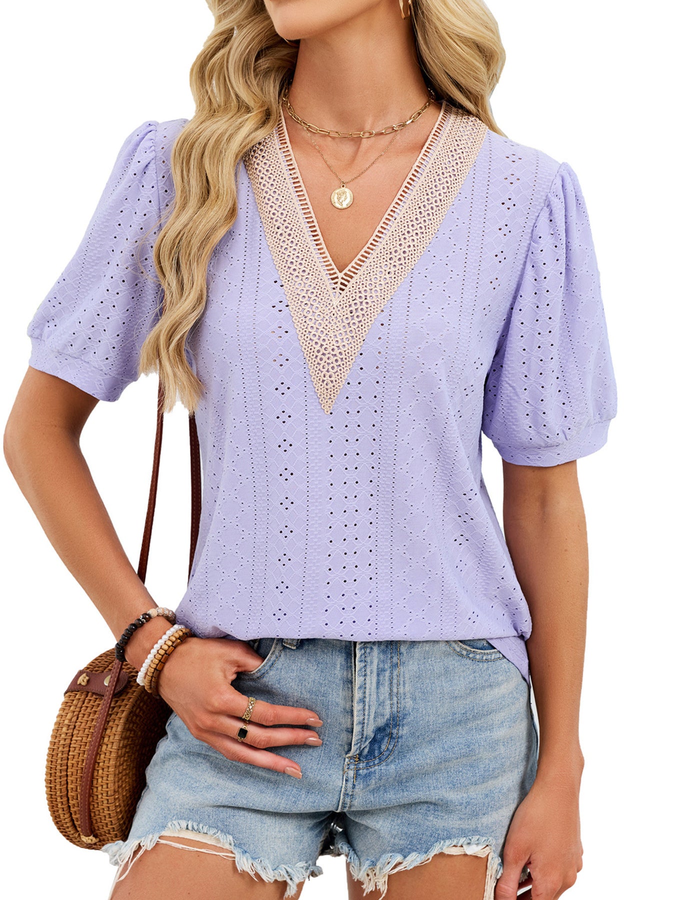 V-Neck Short Sleeve T-Shirt