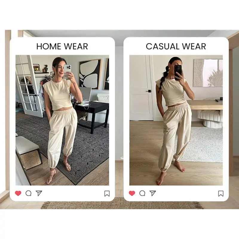 Women's Two-Piece Casual Suit Short Top (Under $3 a set!)