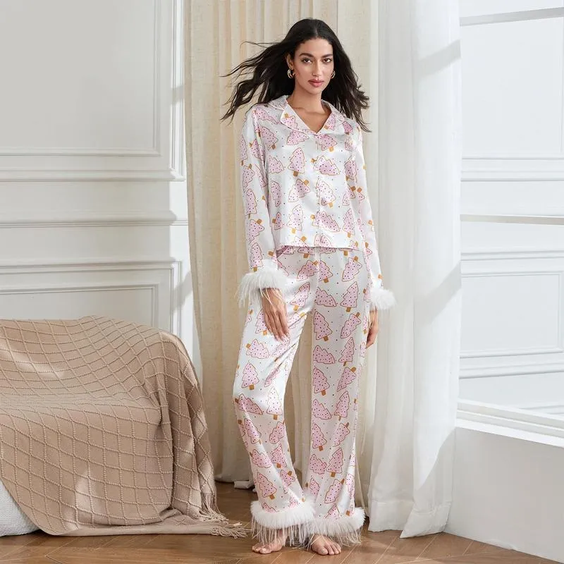 Women Christmas Pajamas Lounge Set