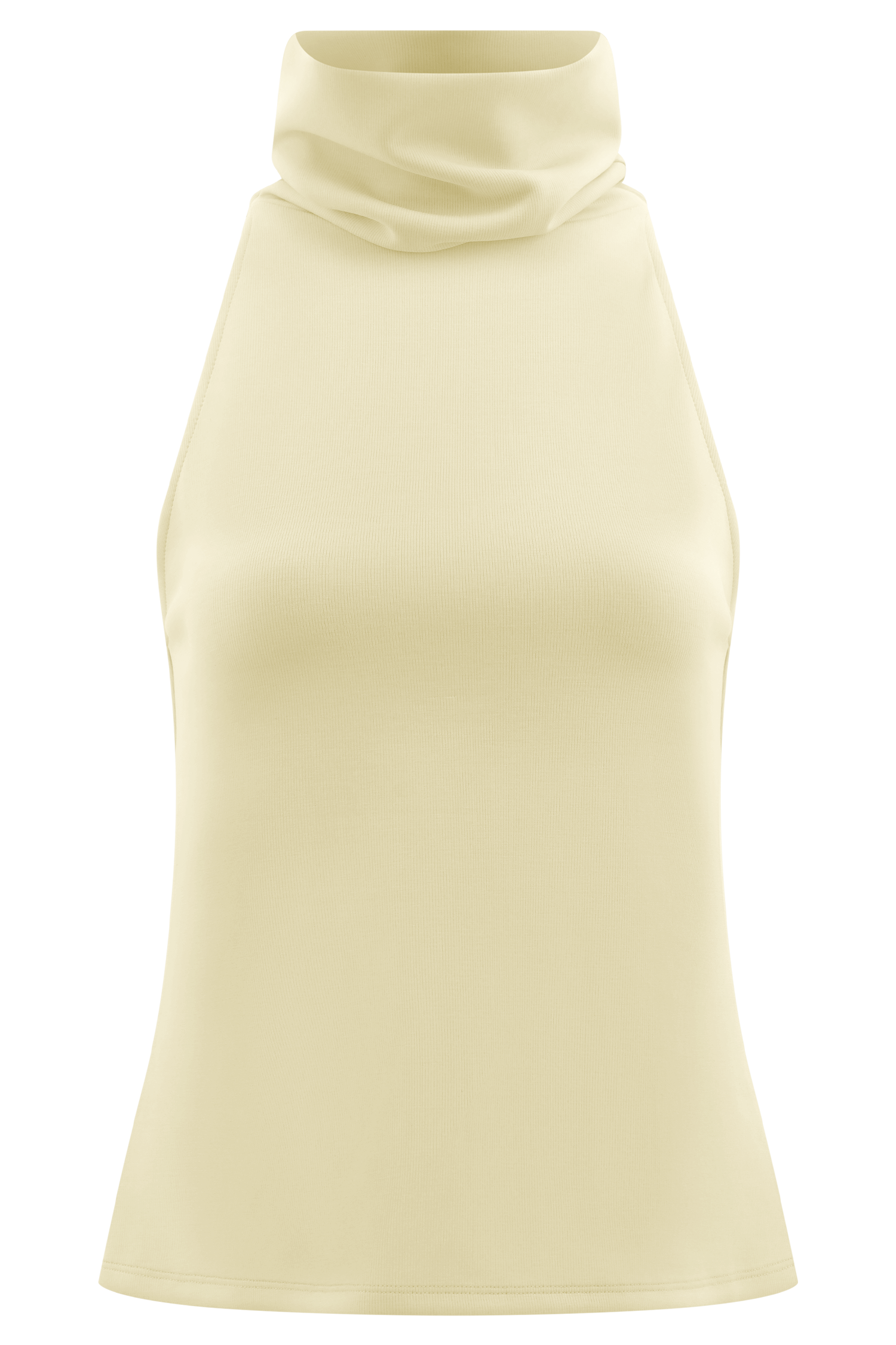 Ivory High Neck Sleeveless Top