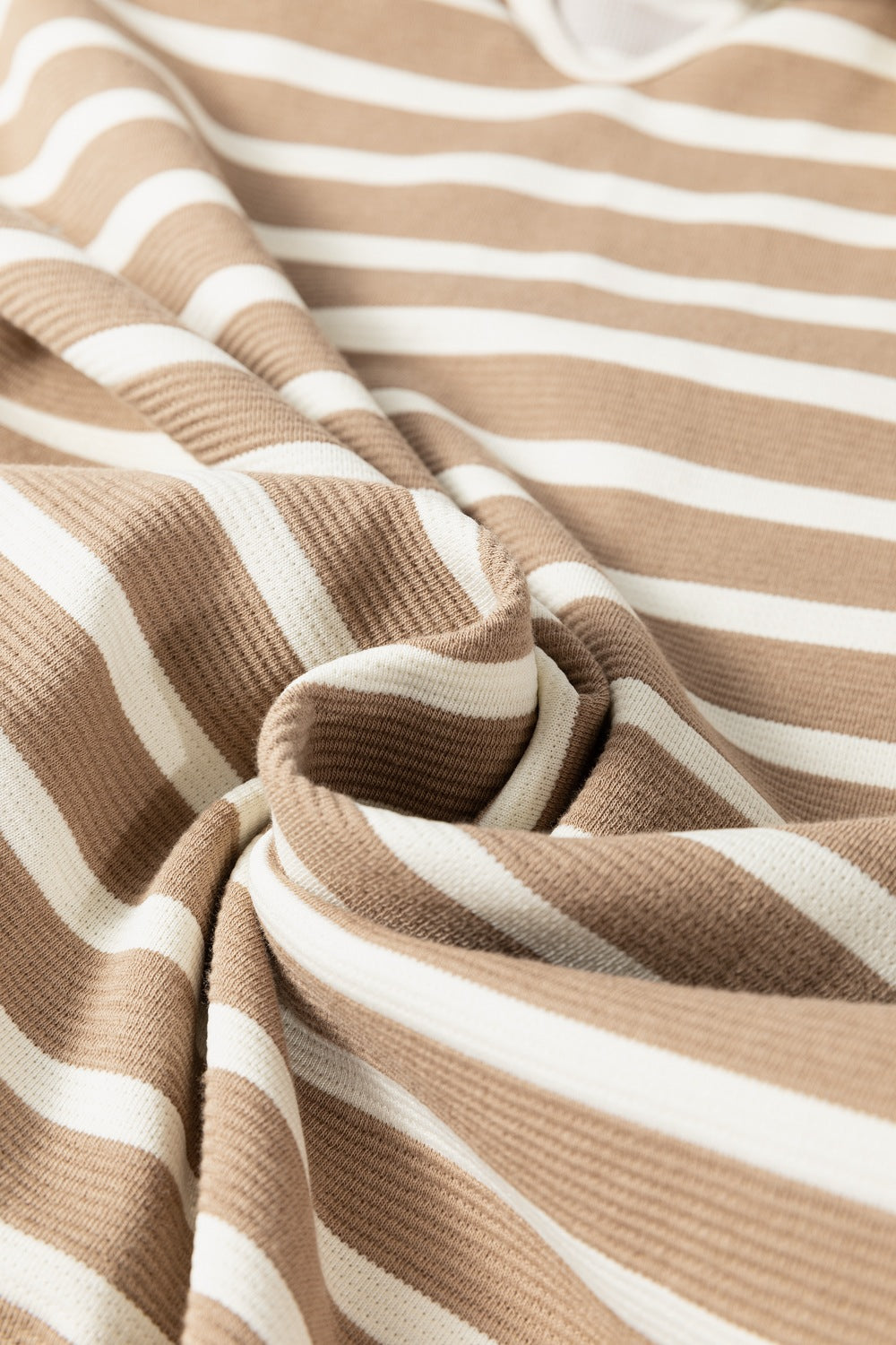 Stripe Tie V Neck Sleeveless Side Slit Midi Dress