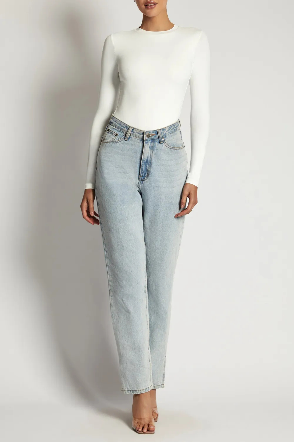 Skinny Long Sleeve Crew Neck Bodysuit