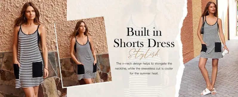 Womens Athletic Dress Romper Dress with Built in Shorts