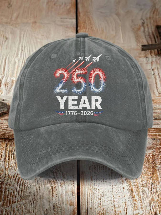 250Th Anniversary Washed Cotton Duckbill Cap For Both Men And Women