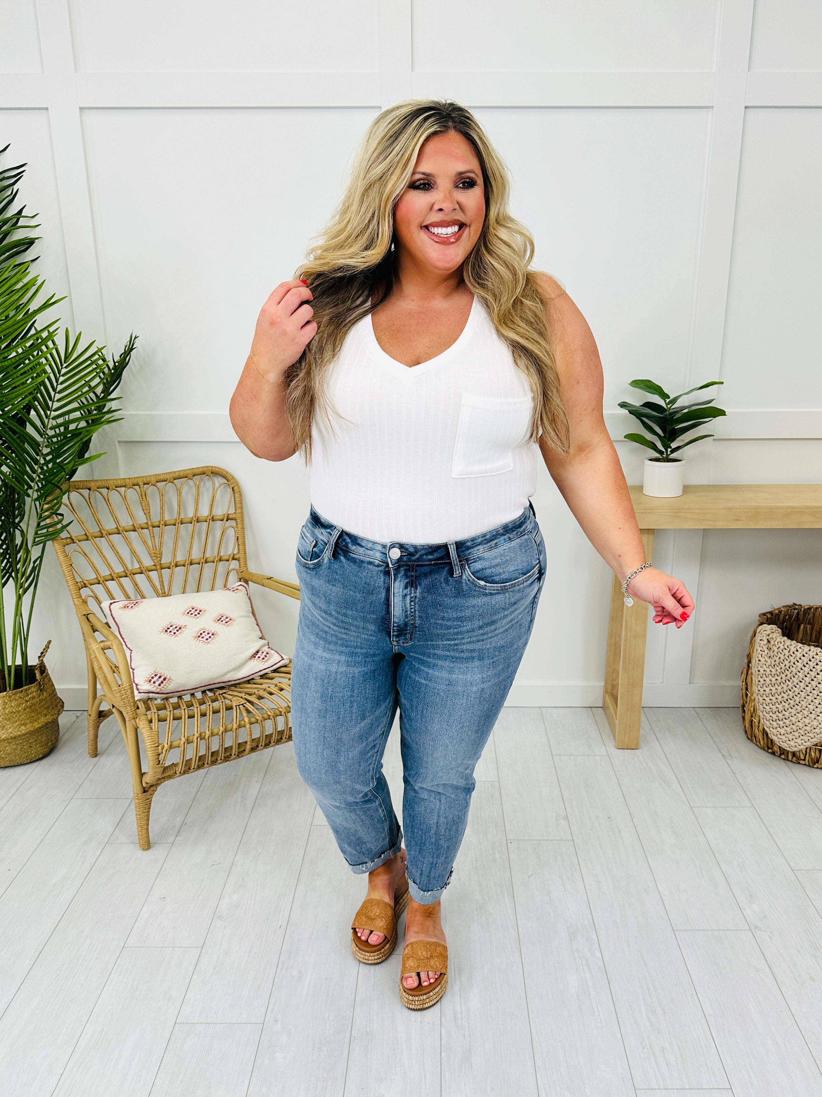 Stick With You Tummy Control Boyfriend Jeans