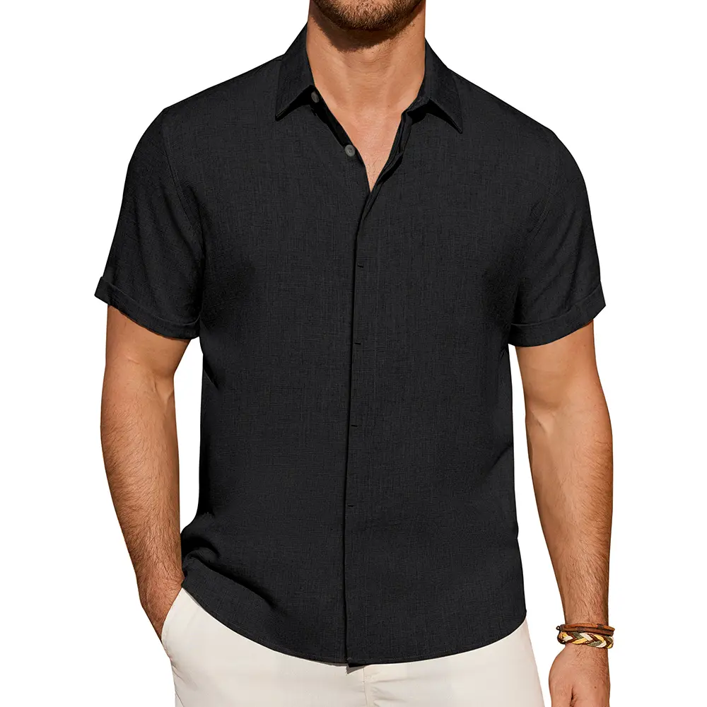 Men's Lightweight Linen Summer Button Shirt