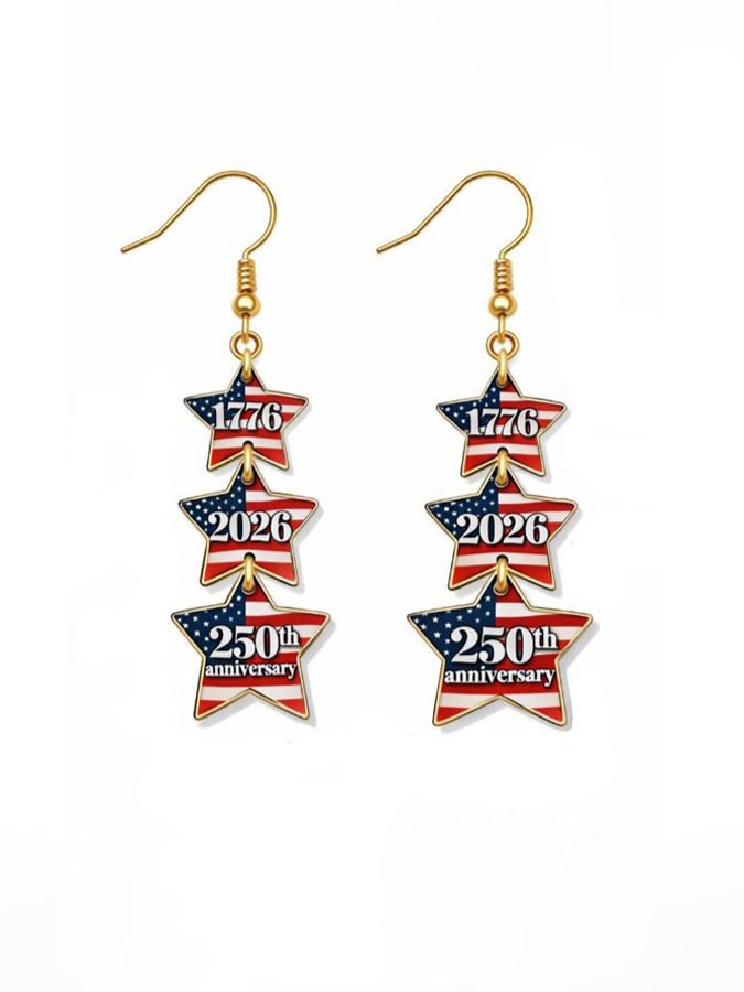 Women'S American Flag Earrings